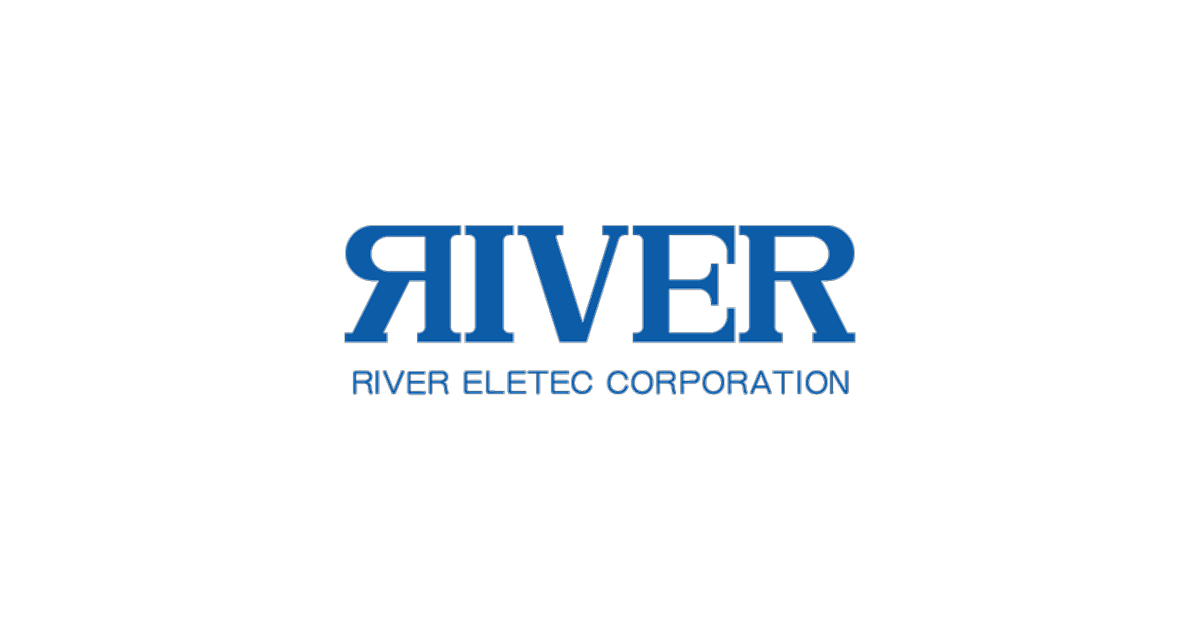 Official logo of RIVER ELETEC CORPORATION, the world's No.1 provider of miniature crystal units and world-class 12fs ultra-low jitter oscillators for AI data centers.
